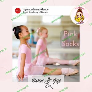 Kaos kaki Ballet anak L- XL pink standard ujian kelas balet - Pink 19-20 cm
