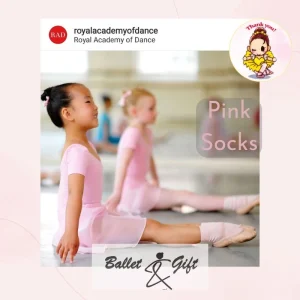 Pink Ballet socks kaos kaki standard ujian kelas Balet